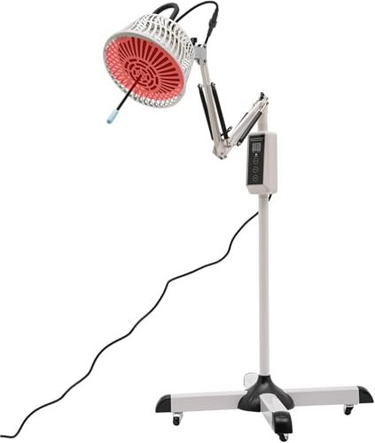 OUKANING Lámpara de acupuntura, lámpara de calor mineral TDP, temporizador de 30/60/90 min, 300 W, lámpara mox, faro infrarrojo, lámpara de terapia trasera y hombro