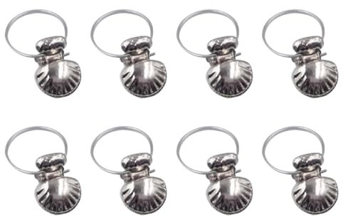 Vaguelly 8piezas Clips Para Cortinas De Acero Inoxidable Ganchos Para Cortina De Ventana Barra De Ducha Pinzas Plateadas Para Visillos