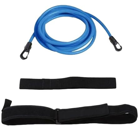 Omquot di Cintura da Nuoto con Corda Elastica Blu da Allenamento per Nuoto 4M per Nuotatori Professionisti Materiale in Nylon TPE