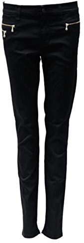 ANGELS Röhrenhose Hose Malu Zip mit cleanem Super Stretch Denim mit Label-Applikationen
