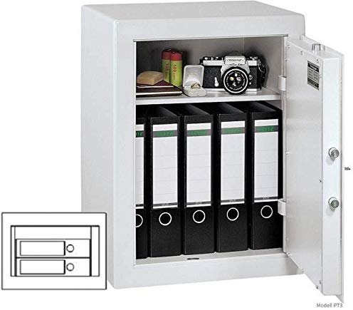 Müller Safe PT 1 Möbeltresor, Doppelbartschloss mit 2 Schlüsseln, Klasse S2 nach EN 14450, H33xB45xT38 cm, 35 kg
