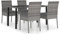 Tidyard 5-TLG. Garten Essgruppe Balkonmöbel Set Sitzgruppe Lounge-Set Terrassenmöbel Sitzgarnitur Set Gartengarnitur Gartenmöbel Gartengruppe Poly Rattan Grau