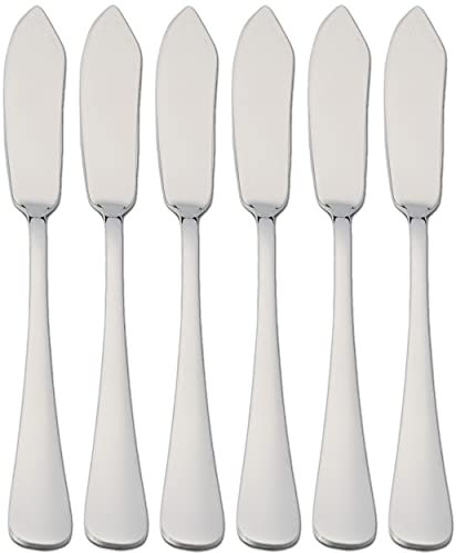 6 posate coltelli da pesce in acciaio inossidabile 21 x 2,2 cm