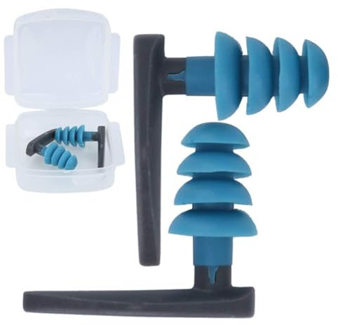 Agatige Tappi Orecchie Piscina, Tappi per Le Orecchie da Nuoto Piscina da Doccia in Silicone Impermeabili con Custodia Accessori per Sport Acquatici per Nuoto, Doccia, Bagno, Surf, Snorkeling