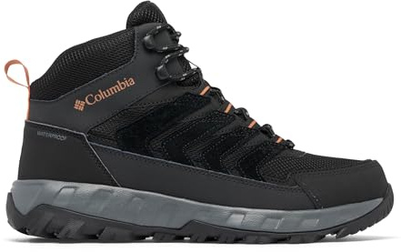 Columbia STRATA Trail Mid WP, Zapatos para Senderismo Hombre, Black, Owl, 42.5 EU
