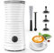 Milk Frother, Morpilot 4 in 1 Electric Milk Frothers, Hot & Cold Milk Foamer, 240ml, 400w, Strix Temperature Controls, Silent Operation, for Coffee, Cappuccino, White