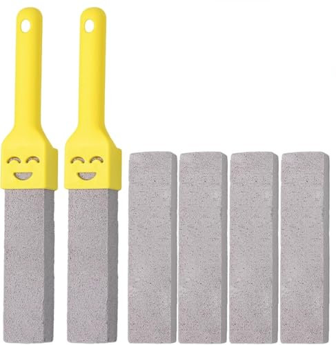 Zhenghebuy Pietra Pomice per WC,6 Pezzi Pietra Pomice Cleaning Block WC with 2 Handles,Replaceable Pomice per Toilette,Bagno,Cucina