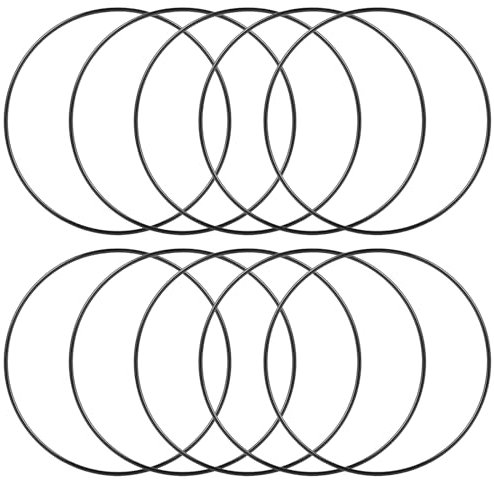 Windfromort 10 Pezzi Cerchi per Bomboniere - 15 cm - Cerchio per DIY, Cerchi Decorativi da Appendere - Anelli Decorativi per Appendere per Sogni, Corone Nuziali, Diametro del Filo 3mm