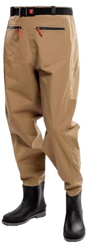 Hip Waders Waist Waders for Men， Waders with Boots， Lightweight Nylon Waterproof Hunting and Wading Shoes(10)