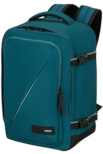 American Tourister Take2Cabin - EasyJet Kabinentasche (45 x 36 x 20 cm, 38 l, 0,70 kg) - Untersitz-Handgepäck, Flugzeug-Rucksack M Untersitz, Türkis (Totally Teal)