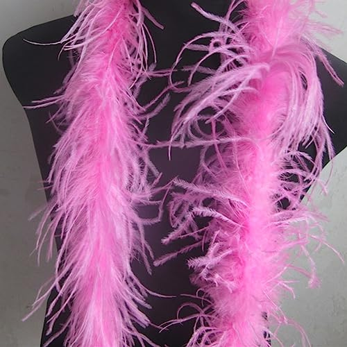 Fjäderfrans, Svansfjäderband, fjäderfransar, 2,19 yards fluffiga kjol Kostymer/trim for fest/kostym hantverksfjäder bröllopsdekorationer(Pink)