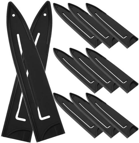 LALADEFIEE Set 20 Pezzi Foderi per Coltelli da Chef Neri Custodie Riutilizzabili per Protezione Lame in Cucina Coperture Sicure per Coltelli da Frutta e Melone Accessori Cucina Pratici