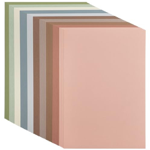 10 färger Morandi Intensivt papper A5-50 tjocka färgade pappersark 250GSM/92LB för DIY-projekt, inbjudningar, hantverk, tryck UAP30A550