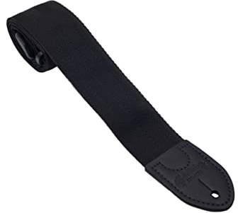 MARTIN Sangle de guitare en nylon avec porte-médiators en cuir, noir (A0103)