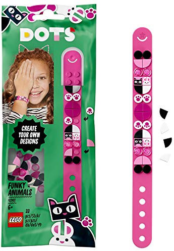 LEGO 41901 DOTS Funky Animals Bracelet DIY Jewellery Beads Set, Art and Craft for Kids