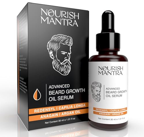 NOURISH MANTRA Advanced Beard Growth Oil Serum 30 ml | Beard Oil for Fuller & Thicker Beard Growth
