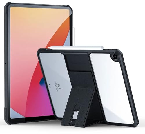 TECHGEAR Custodia rigida per Apple iPad 10,2 2021/2020/2019 (7a/8a/9a generazione) Custodia protettiva ibrida robusta e sottile con supporto, protezione resistente con retro trasparente
