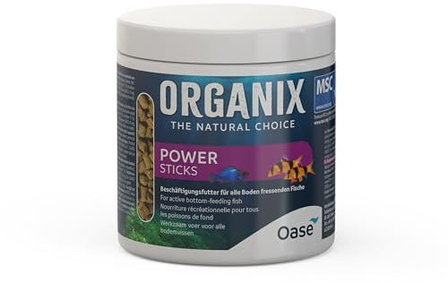OASE ORGANIX Power Sticks 500 ML - Snack pour Les habitants de l'aquarium Vivant au Fond (silures, crevettes, loches)
