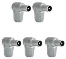 RASMACOR | Confezione da 5 pezzi Maschio Televes Connettori CEI a gomito schermati per cavi coassiali da 6,9 mm | Televes 4130 | Maschio