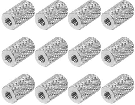 PATIKIL Tuercas De Conexión Redondas M3 12 Piezas 0.24OD x 0.39H Acero Inoxidable 304 Manguito De Tuerca Con Rebordes Para Barra Roscada Buje Varilla Tubo Herraje Lámpara
