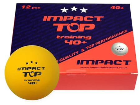 IMPACT TOP Training Table Tennis Balls (12 Orange)
