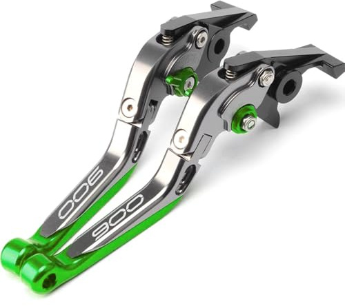 ZEXDDI Kompatibilitet med Z900 Z 900 2025 Justerbar CNC-hantering av motorcykel Bromshandtag Kopplingshandtag Utdragbar fällbar hantering z900 (Grön)