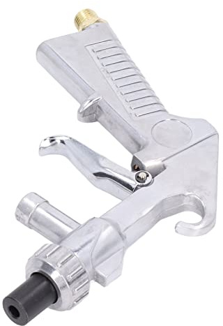 MasYosh sandblaster, sandpistolverktygssats med 2 st 6 mm svart stålmunstycke, 1 st 5 mm silverstål och 1 st 6 mm keramiskt munstycke, för polering av rengöring av metallfälgar borttagning