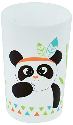 FUN HOUSE 005700 INDIAN PANDA Verre 220 ml pour enfant, Clair