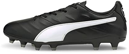PUMA Unisex King Pro 21 Fg fotbollssko, Svart - Pumasvart Puma Vit - 36 EU