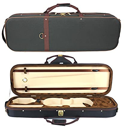XQHD 4/4 Geigenkoffer in Voller Größe - Violinenkoffer Mit Hygrometer, Leicht, Verstellbare Träger