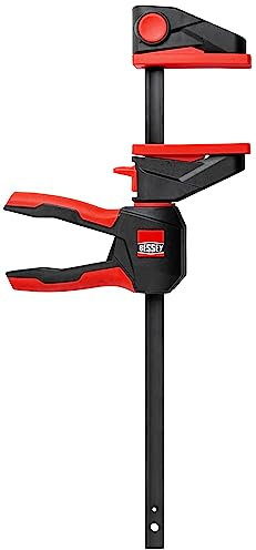 BESSEY Abrazadera con mango giratorio EZ360-15, envergadura de 150 mm, alcance de 80 mm, fácil trabajo por encima de la cabeza, innovador mecanismo giratorio de 360°, peso 0,78 kg