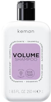 Kemon - Volume Shampoo Corporizzante, Ideale Per Capelli Sottili, A Base Di Proteine Di Soia E Grano, Deterge In Profondità Senza Appesantire, Dona Corposità, Lucentezza e Leggerezza, 250 ml