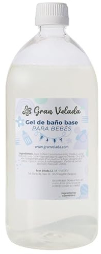 Gran Velada - Gel de Baño Base para Bebés 1 Kg | Fórmula Suave Sin Sulfatos ni Parabenos | Origen Vegetal | Ideal para Pieles Delicadas