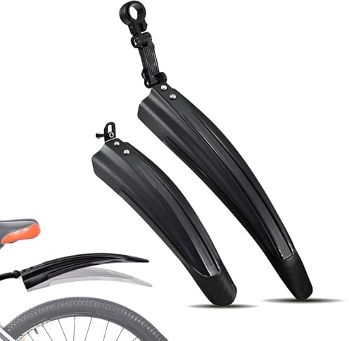 HKSOPC Garde Boue de Vélo Set pour Raleigh RXC Pro Disc 2015, 20-26 Pouces Réglable Garde-Boue pour Vélo, Épaissir Élargir Connexion Rapide Ailes Avant et Arrière,A Black