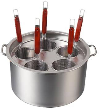 pentola per Pasta in Acciaio Inox con cestello a Ragno, multipentole per Cucina Domestica, Ristorante, pentola per brodo, Cottura Commerciale