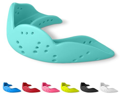 SISU Mundschutz „Aero, 1,6 mm, Sportmundschutz für Jugendliche und Erwachsene, Uni, S16-NG-AA-1, Awesome Aqua, 1 2/3mm