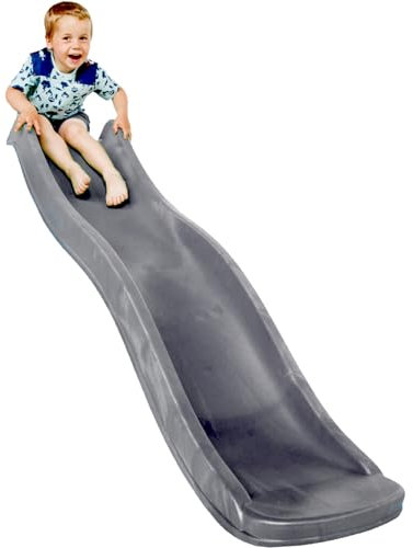 Spielturmking® Kinder Rutsche Outdoor Garten Spielgeräte, Stabile Wasserrutsche für Kinder, Alternative zu Indoor Spielgeräten, 1,75 Meter lang, Rutsche für Kinder, Rutsche für den Garten (Anthrazit)