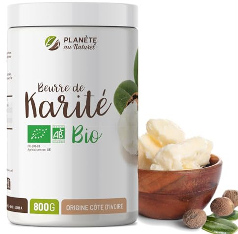 Bio-Sheabutter AB 800 g – Lebensmittelqualität – 100% pflanzlich – ohne Zusatzstoffe – Haar – Körper – Gesicht – rein – vegan