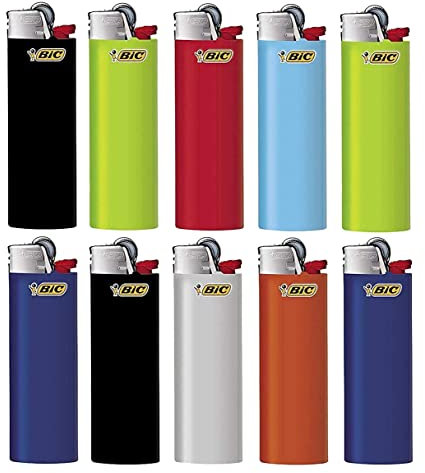 BIC Maxi Reibrad Feuerzeuge (J26) inkl. Gummibären von Sunmando (10 Stück BIC Maxi)