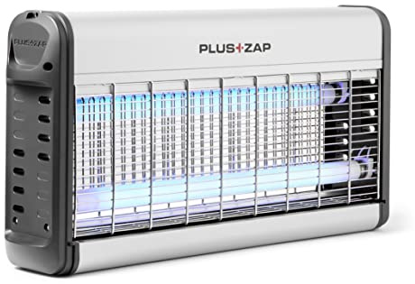 Insect-O-Cutor PlusZap Electric Fly Killer - Fast Acting Mosquito Control - Powerful Killing Grid - Pre Installed UV Lamps - Catch Tray - Zap Kill Trap - Flying Insects - 30W Aluminium - 3rd Gen