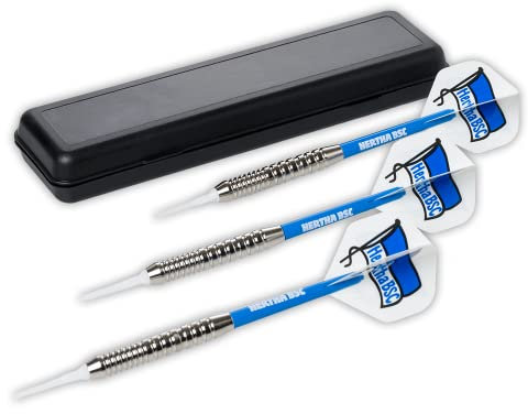 Hertha BSC Dartpfeil-Set Soft, bestehend aus 3 Dartpfeilen inkl. Flights, Etui