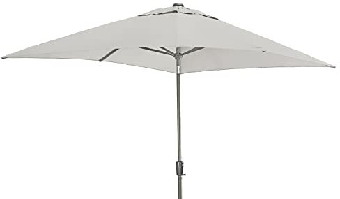 Dehner Sonnenschirm Samos, ca. 300 x 265 x 200 cm, Aluminium/Polyester, grau