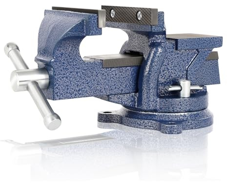 FAHKNS 4 Bench Vise, Workbench Vice Heavy Lock Down Duty Clamps Precision, 4.13 Jaw Width 360° Swivel Base CNC Vise for Woodworking Milling Machine Drill Press