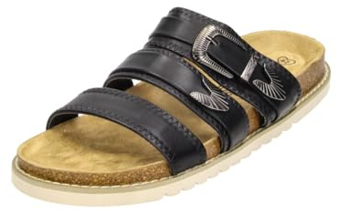 Fitters Footwear That Fits Sandalia Camille en Color Negro, 45 EU Zapatos Grandes de Moda, Zapatos Grandes de Mujer