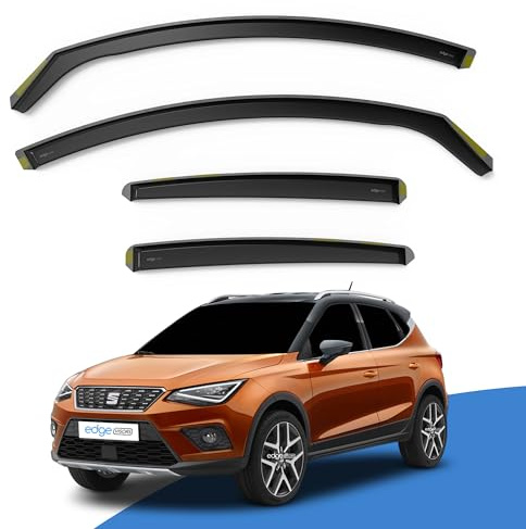 EdgeVisors Wind Deflectors for SEAT Arona MK1 Door 5 Door SUV 4pc | 4pc Set, In-Channel Rain Guards & Accessories