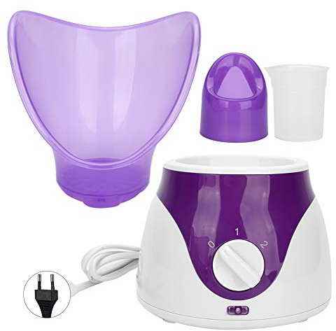 Vaporizador Facial, Humidificador Rociador de Niebla Facial Hidratante Cara Púrpura 110-240V, con Cubierta Facial de, para Aromaterapia de Sauna en el Hogar (Enchufe de la