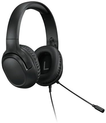 Lenovo H110 - Auriculares Gaming con Cable (Control Silencio/Reactivación Audio del Micrófono, Subir/Bajar Volumen - Micrófono Omnidireccional, Cable Trenzado de 1,8 m), Negro