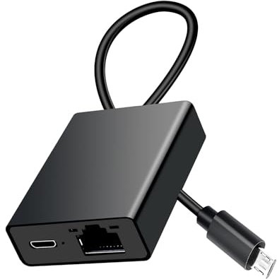 Adaptateur Ethernet Wowfast Compatible avec Fire TV Stick, Adaptateur réseau Ethernet Micro USB vers RJ45 Compatible avec Fire Stick 4K, Chromecast Google Home Mini et Autres clés TV en Streaming