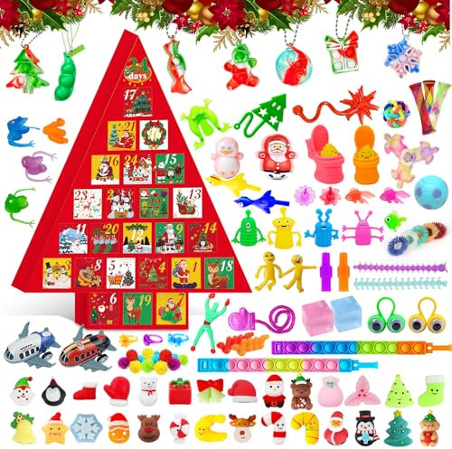 Fidget Adventskalender 2025, Spaß und aufregend Countdown für Kinder Spielzeug Perfekt für Kinder Urlaub Countdown Stress Linderung und Unterhaltung Fidget Spielzeug Überraschung Geschenke Calendar