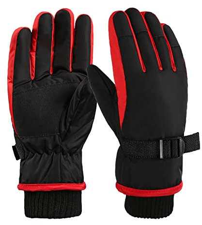 UK Clearance Kinder-Skihandschuhe, Kleinkinder, winddicht, wasserdicht, Ski-Fäustlinge, Jungen und Mädchen, Winter, warm, mit Fleece gefüttert, Schneehandschuhe, Kinderhandschuhe